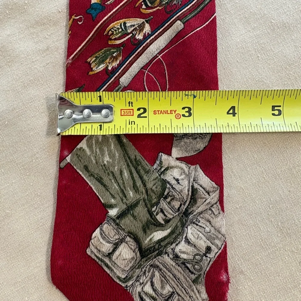 American Angler Red Outdoor Adventure Tie - Picture 5 of 5
